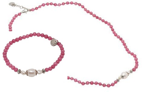 Pearls for girls halsband och armband, set rosa designoasen ...